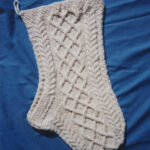 Aran Christmas Stocking Knitting Pattern - Cuileann (Holly)