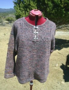 Sweater with Celtic Clasps, wool