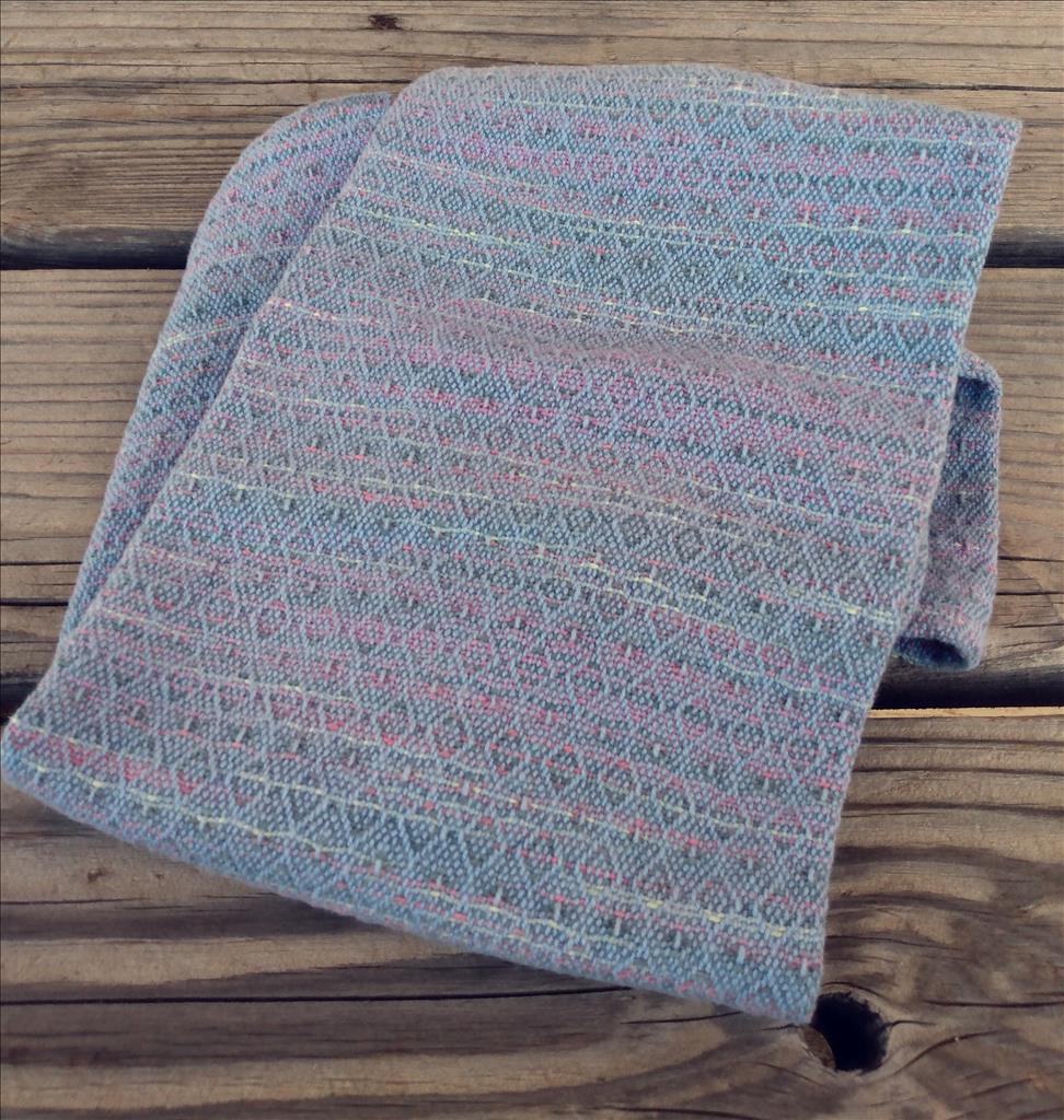 Variegated garden colors handwoven towel